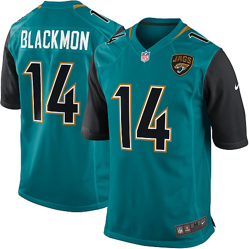 Youth Limited Justin Blackmon Nike Jersey Teal Green Home - #14 NFL Jacksonville Jaguars